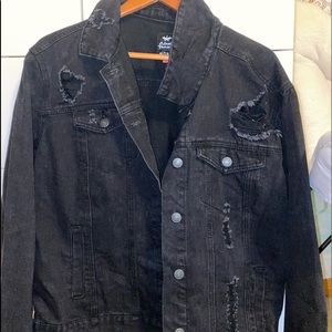 Black denim jacket